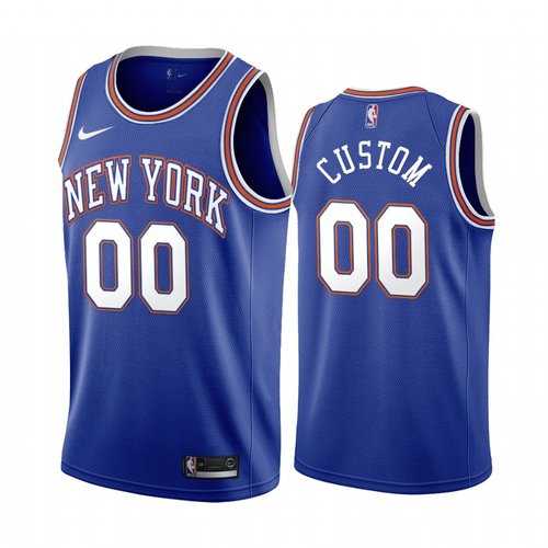 Mens Nike New York Knicks Custom Navy 2019-20 Statement Edition NBA Jersey